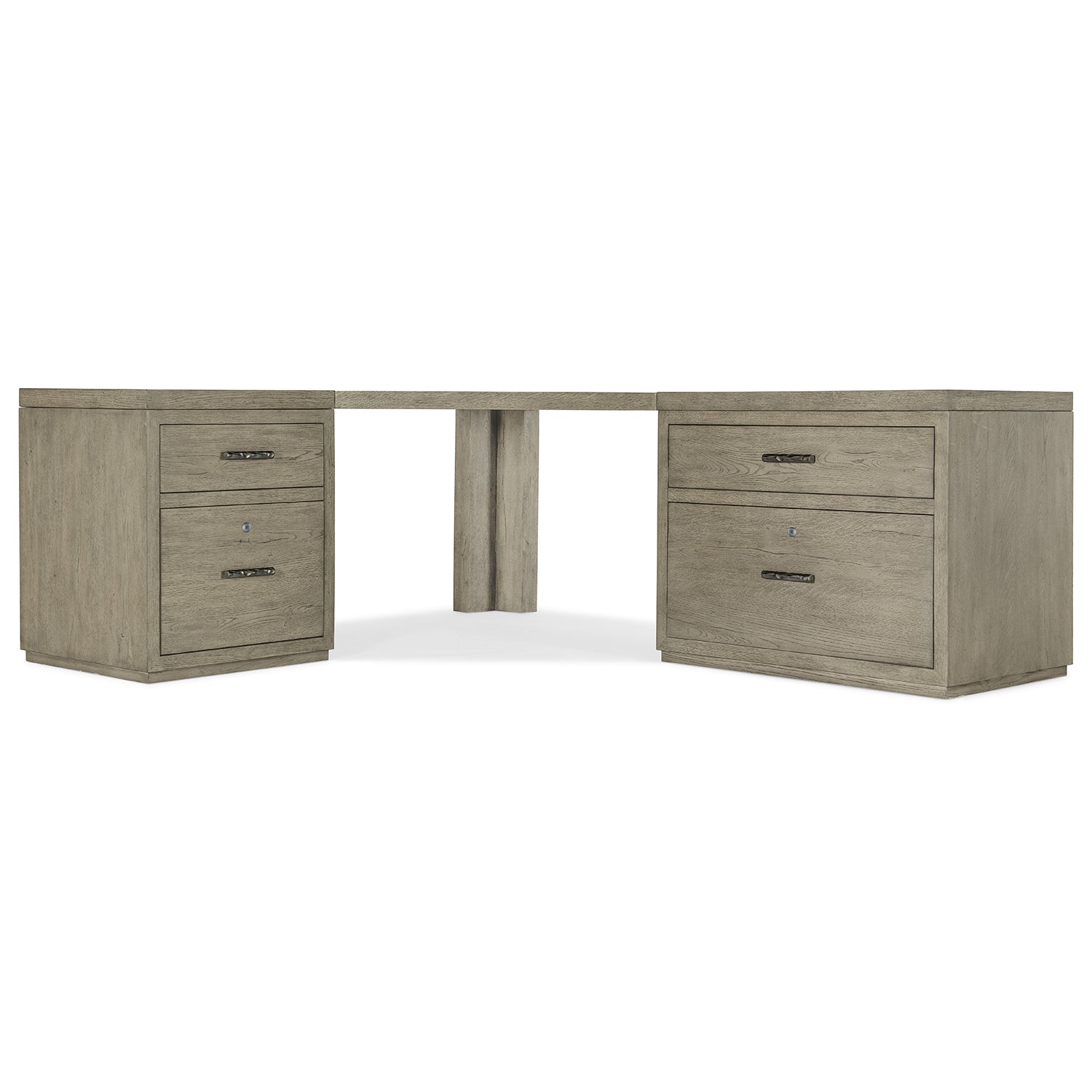 Hooker Furniture Linville Falls Corner Desk with File and Lateral File