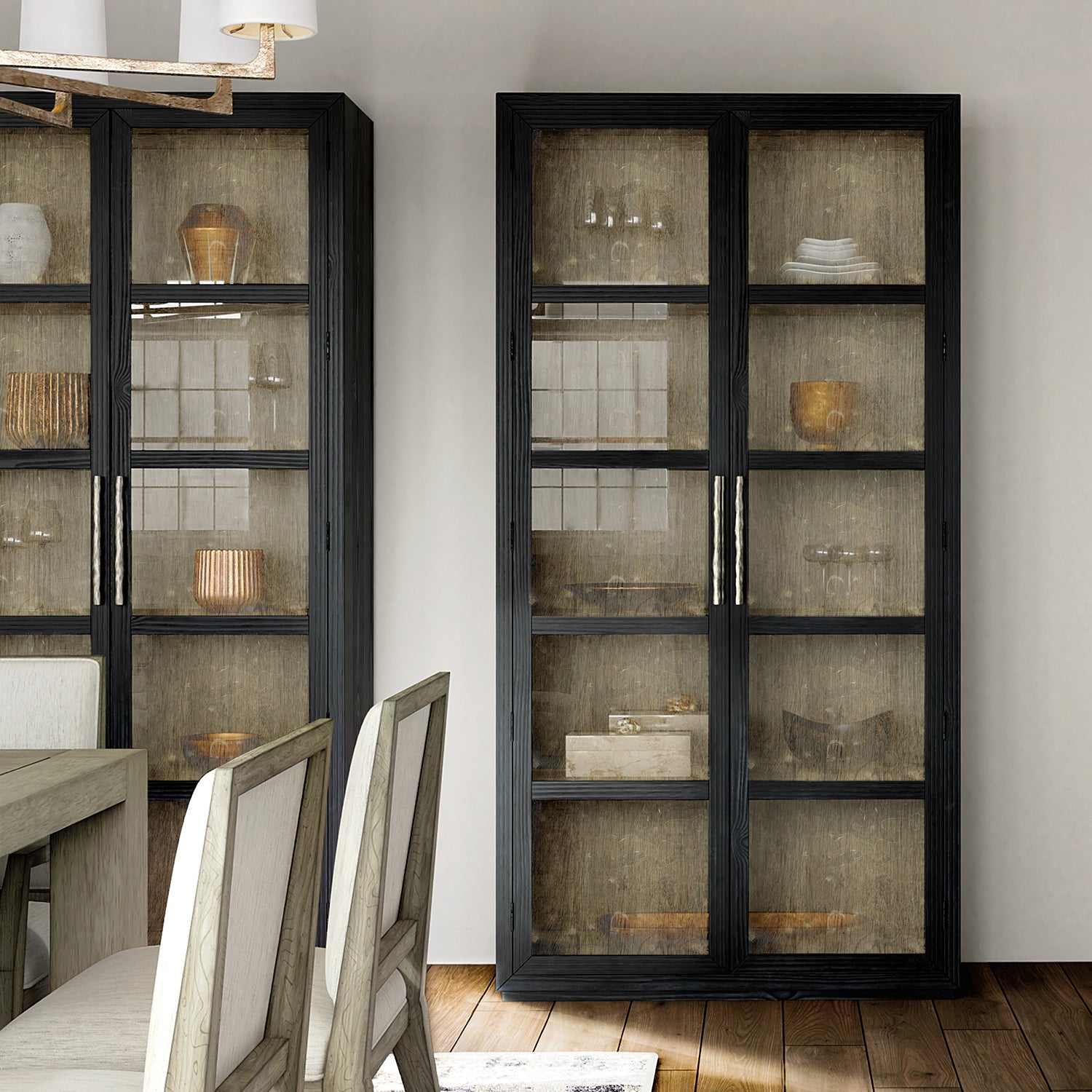 Hooker Furniture Linville Falls Shou Sugi Ban Curio Cabinet