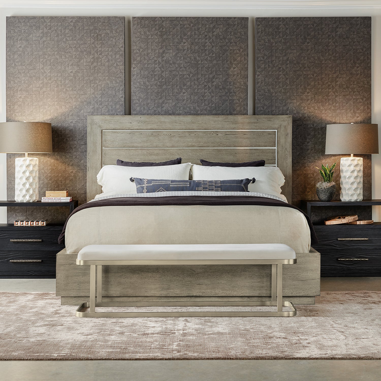 Hooker Furniture Linville Falls Mill Ridge Panel Bed