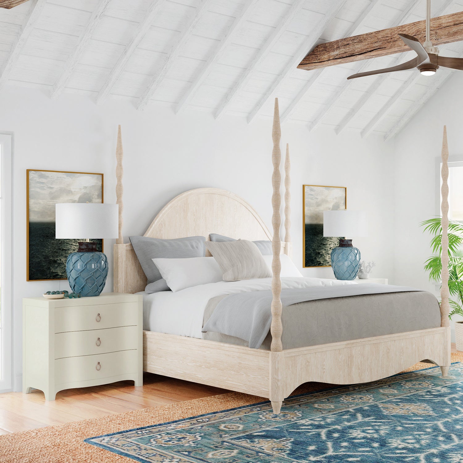 Hooker Furniture Serenity Antigua Three Drawer Nightstand