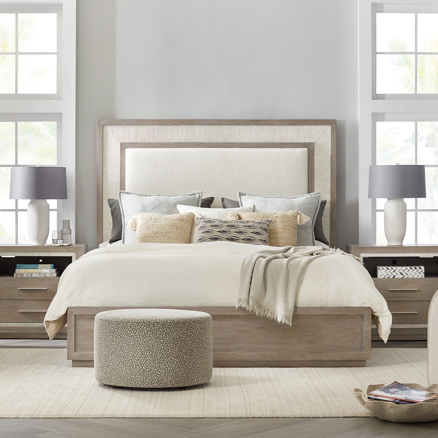 Hooker Furniture Serenity Rookery Upholstered Panel Bed