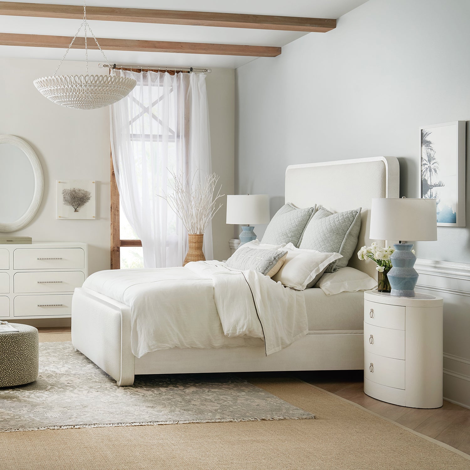 Hooker Furniture Serenity Ashore Upholstered Panel Bed