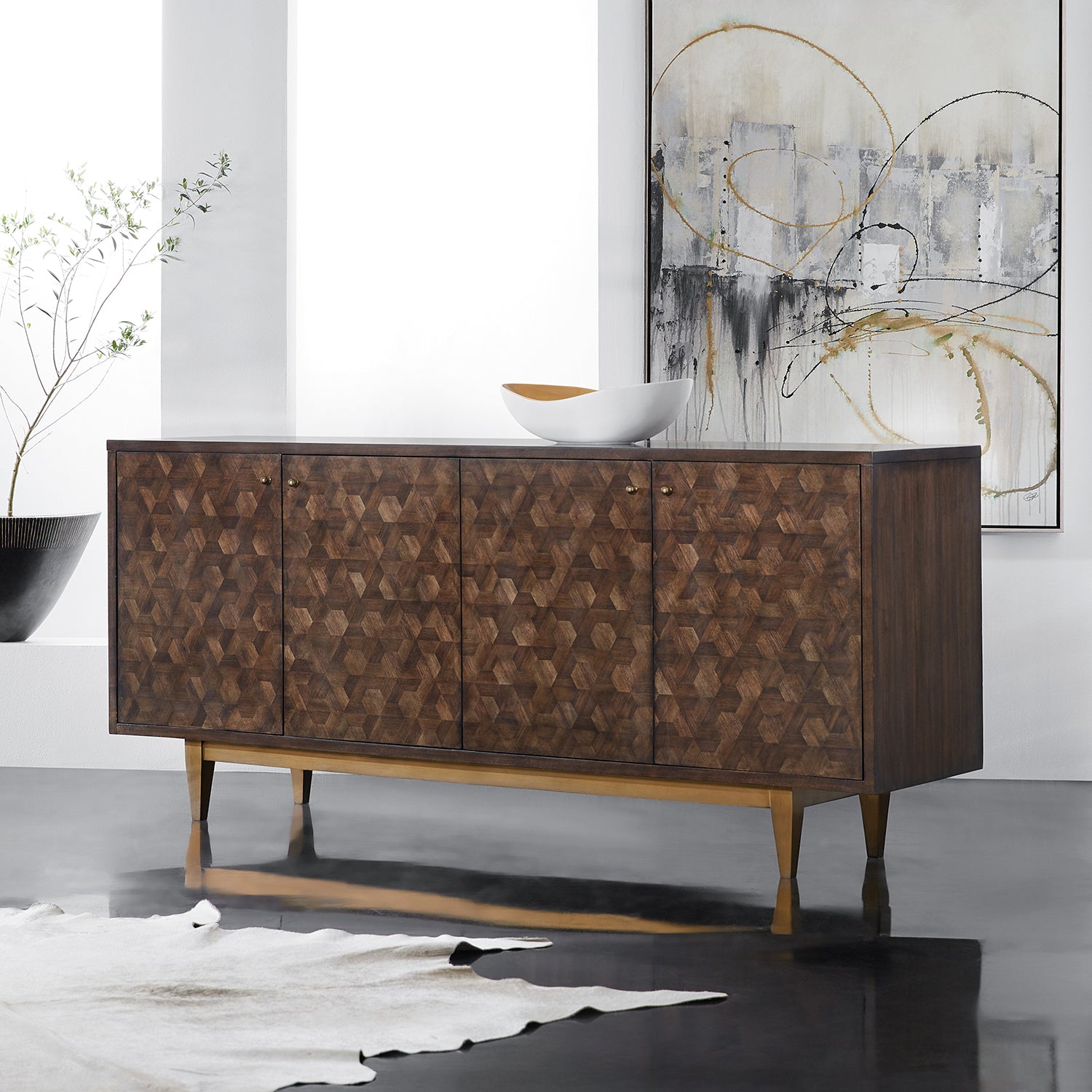 Hooker Furniture Melange Alpine Four-Door Credenza