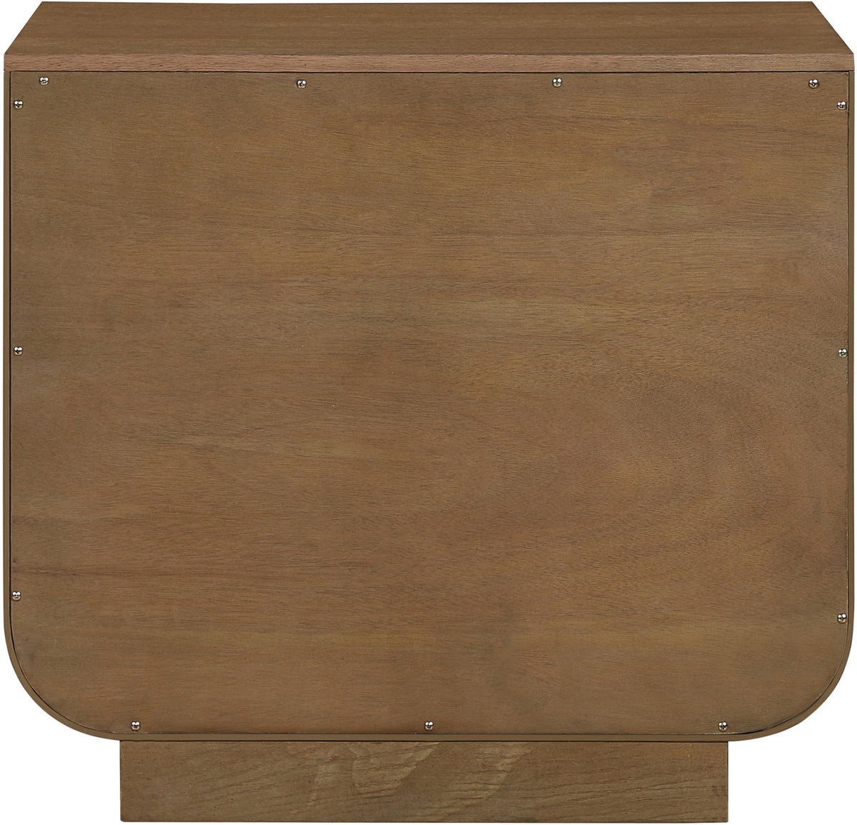 Sorell 28in Brown Rattan Handle And Solid Wood Nightstand Set of 2