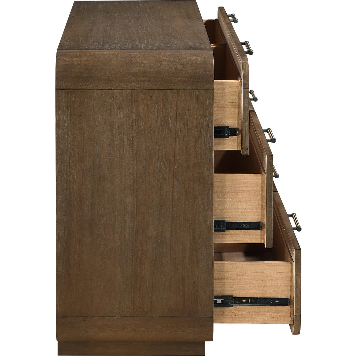 Windsor Brown Natural Cane And Solid Wood Dresser