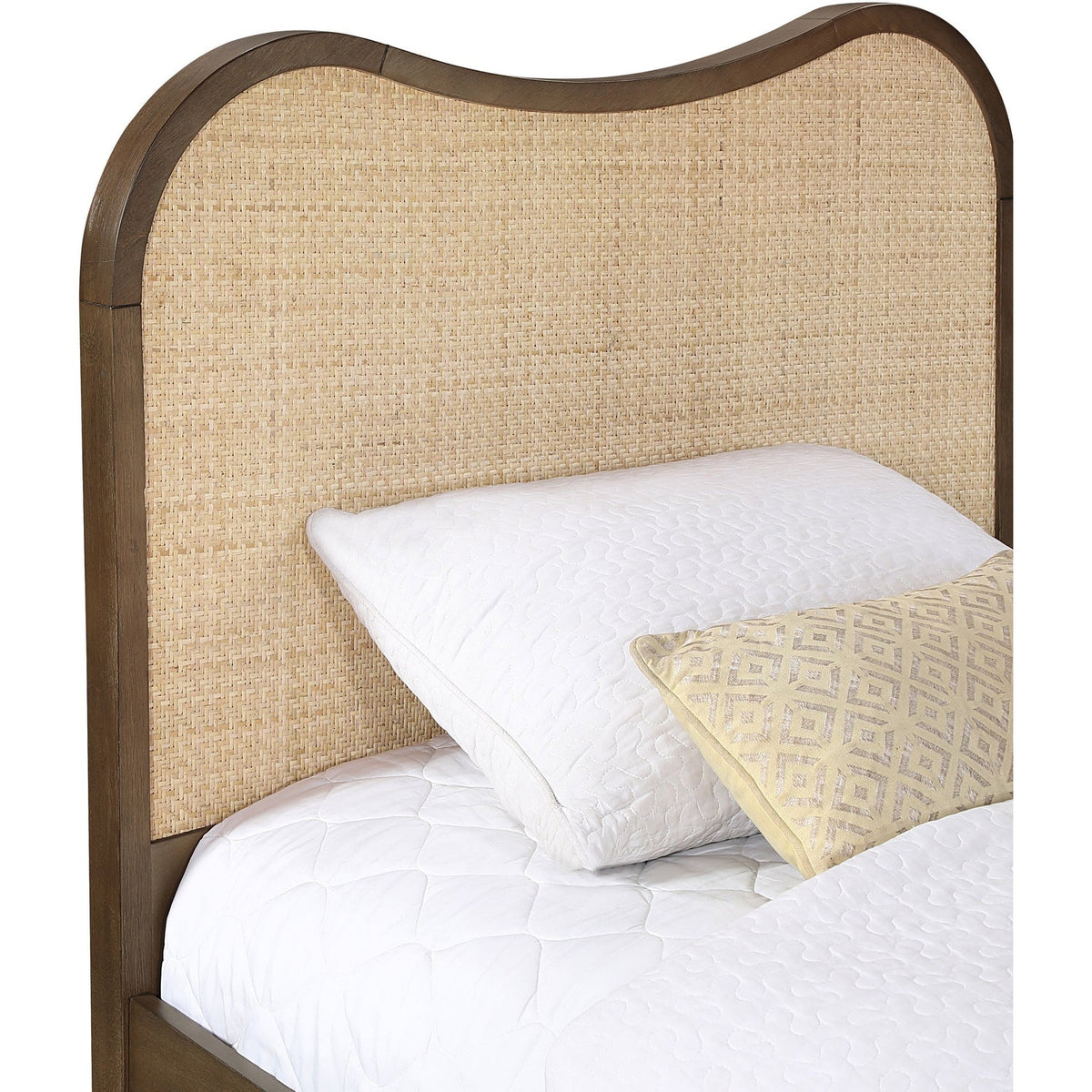 Windsor Brown Natural Cane And Solid Wood Bed