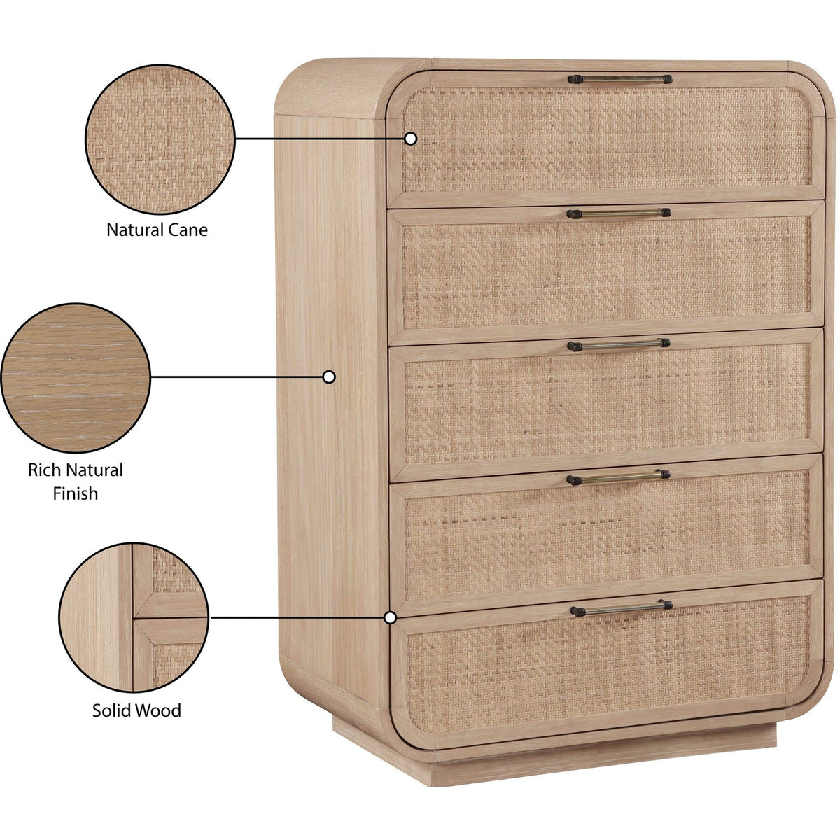 Windsor Natural Cane And Solid Wood Chest