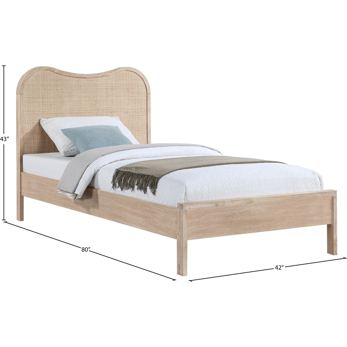 Windsor Natural Cane And Solid Wood Bed
