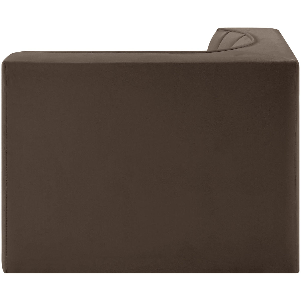 Rummi Brown Velvet Performance Fabric Upholstered Modular Chair