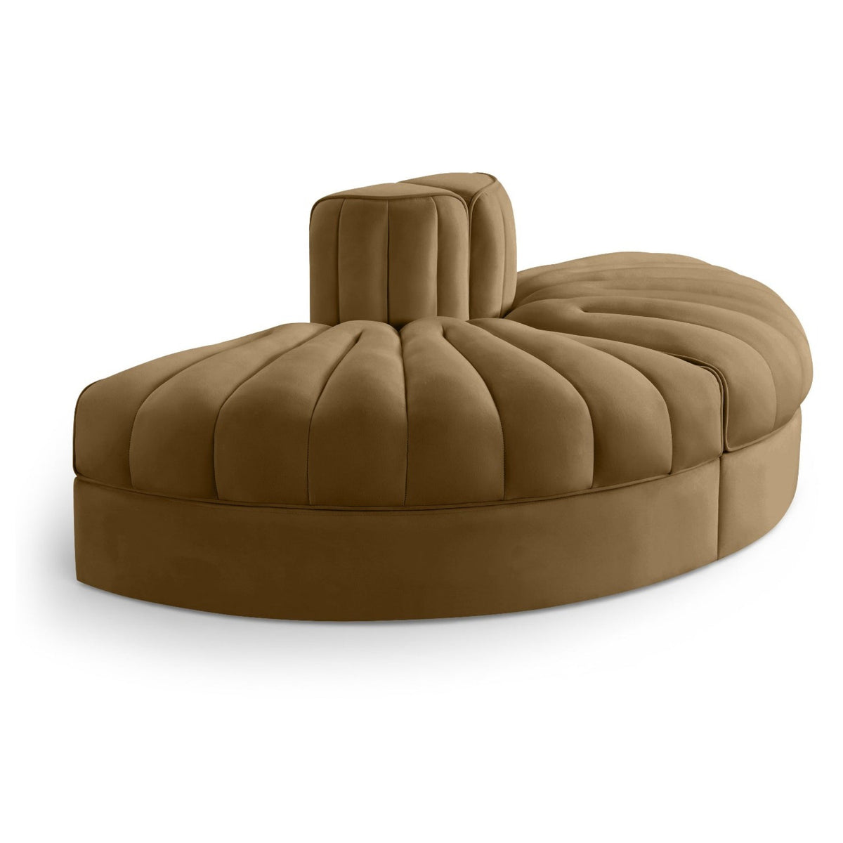 Rummi Saddle Velvet Performance Fabric Upholstered 2pc. Modular Sofa in Saddle velvet, 98"W, primary product view