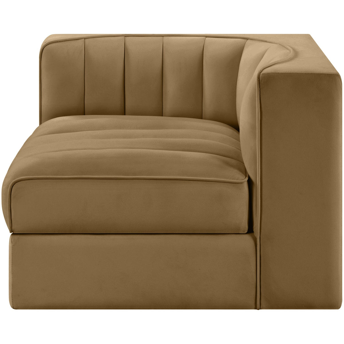 Rummi Saddle Velvet Performance Fabric Upholstered Modular Chair