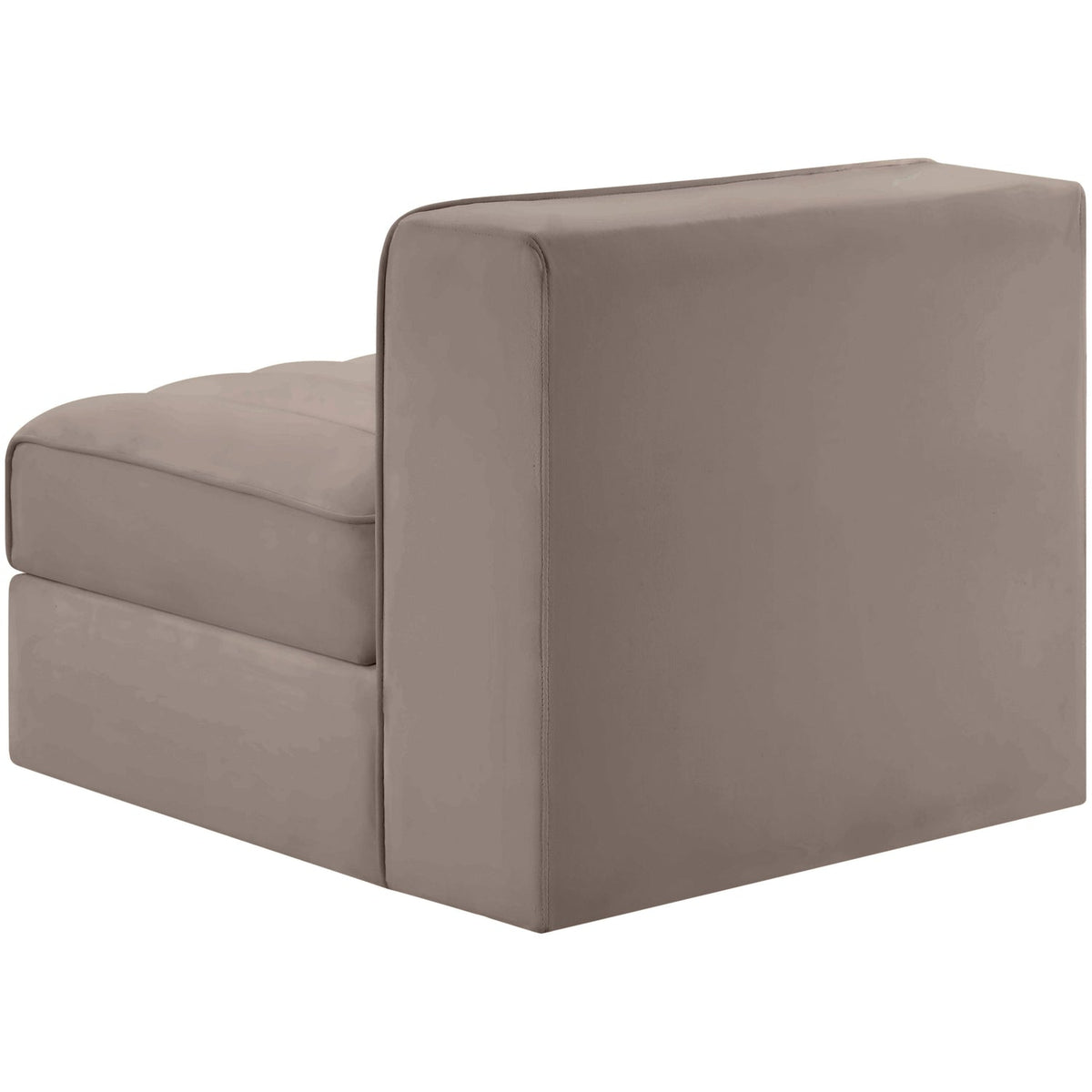 Rummi Taupe Velvet Performance Fabric Upholstered Modular Chair