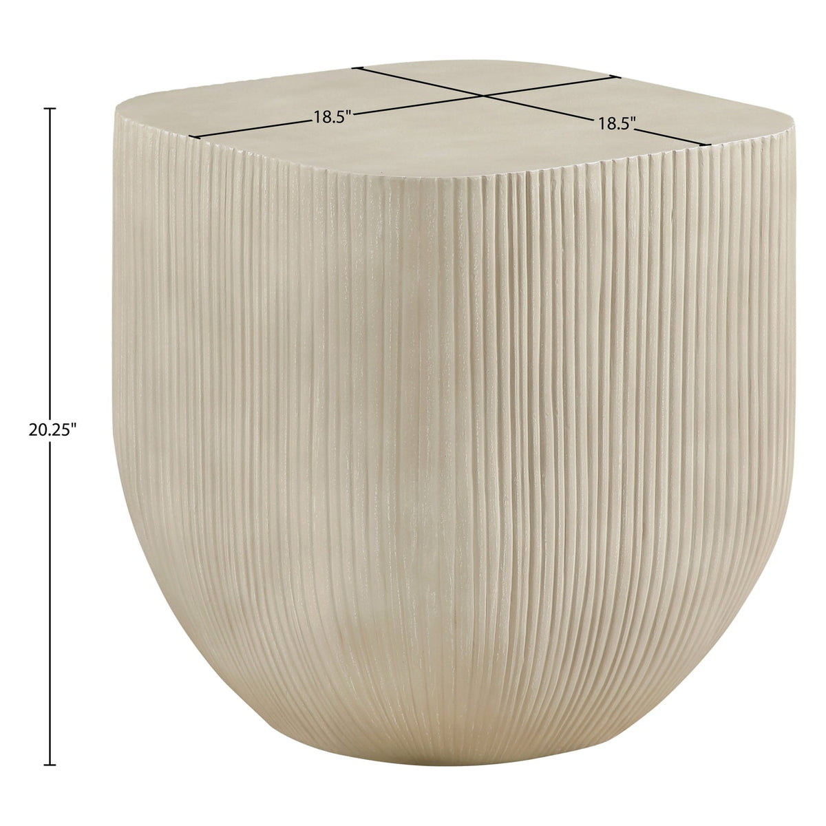 Sonara Beige Concrete Indoor/Outdoor End Table Set of 2