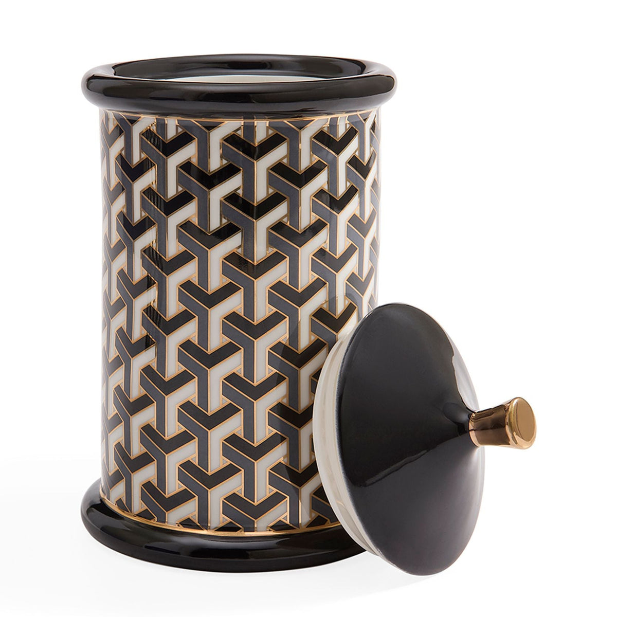 Jonathan Adler Versailles Black/White Canister