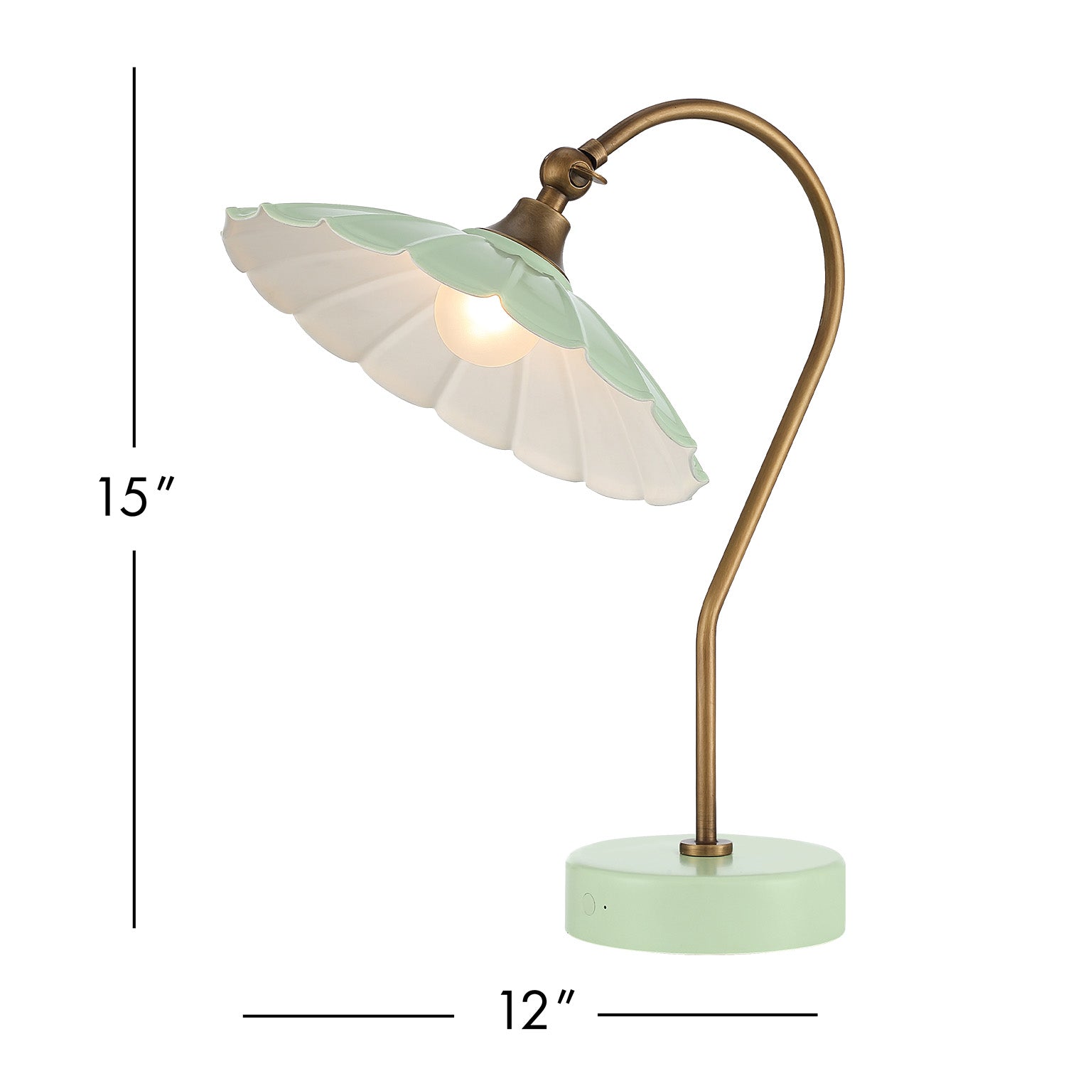 Currey & Co Springe Green Cordless Table Lamp