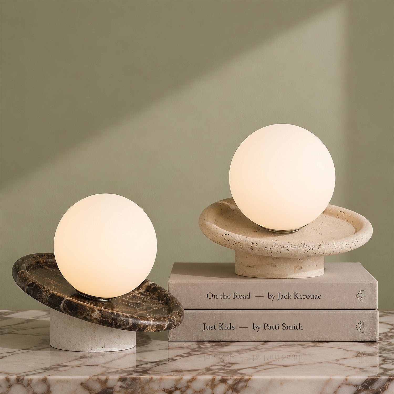 Currey & Co Navigation Brown Cordless Table Lamp
