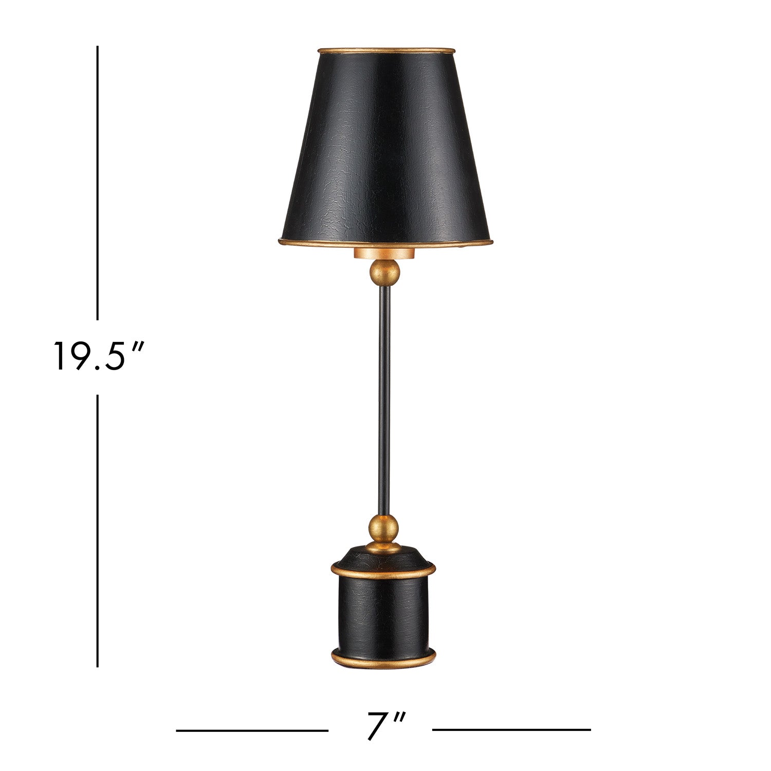 Currey & Co Daphne Black Cordless Table Lamp