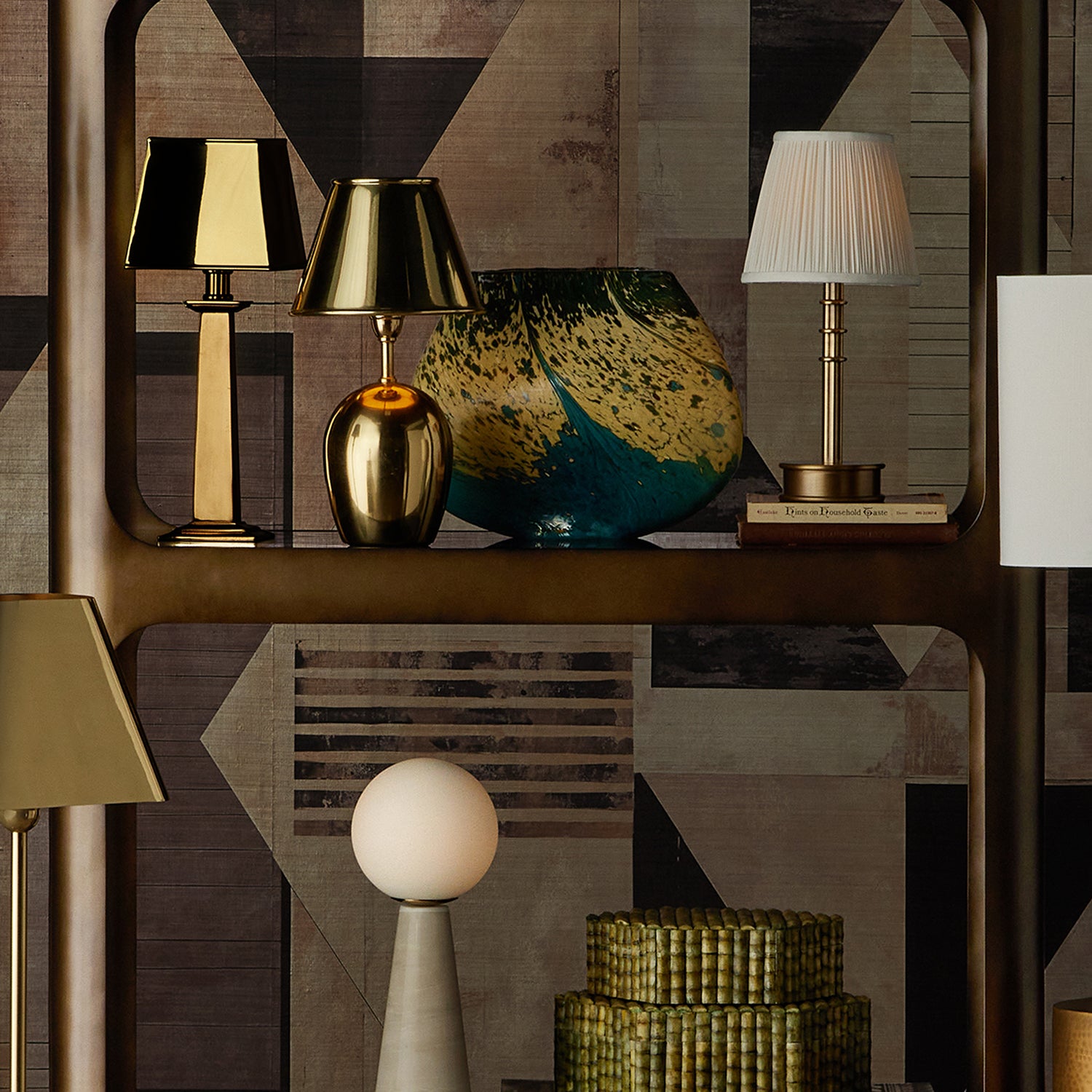 Currey & Co Wander Brass Cordless Table Lamp