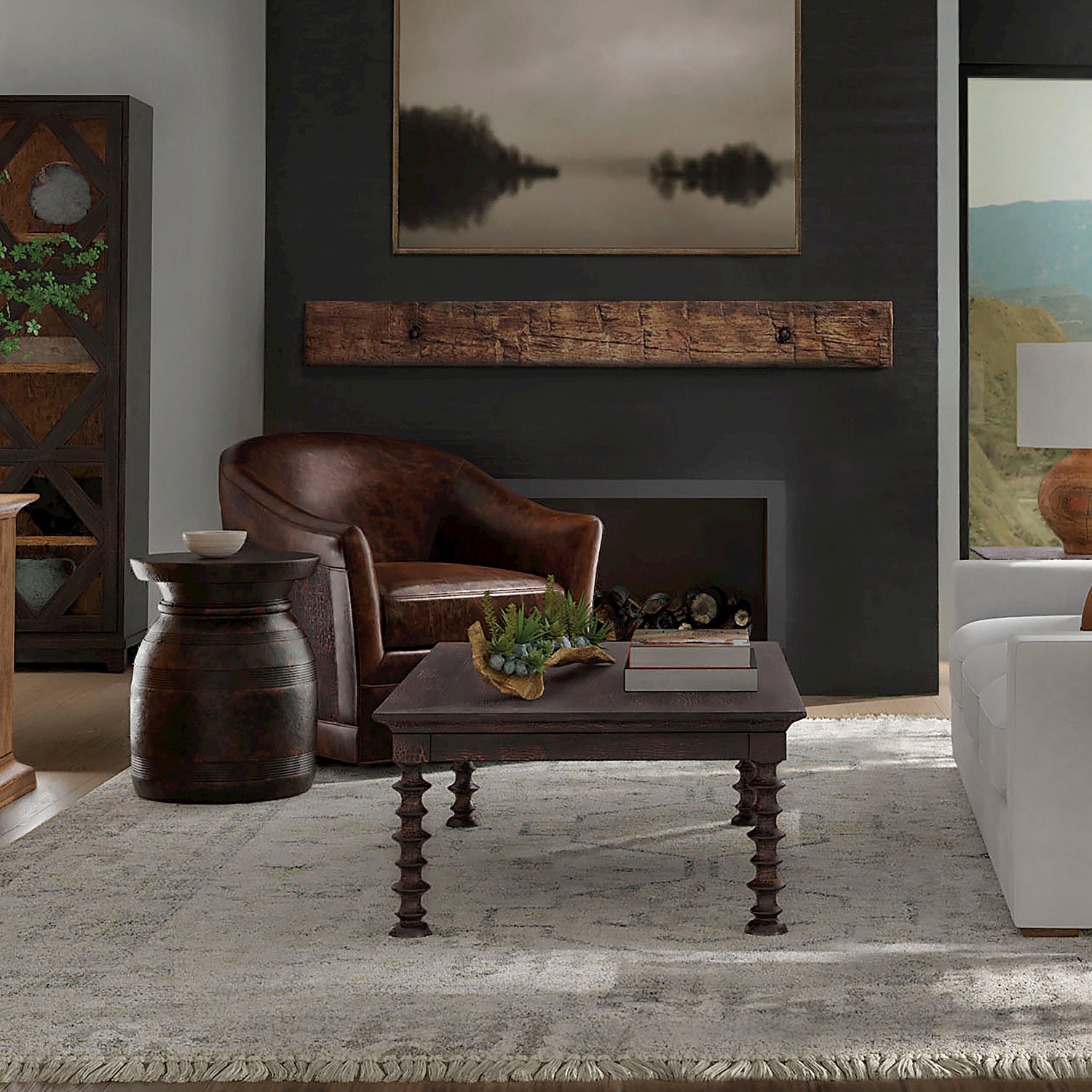 Hooker Furniture Big Sky Urn Spot Table