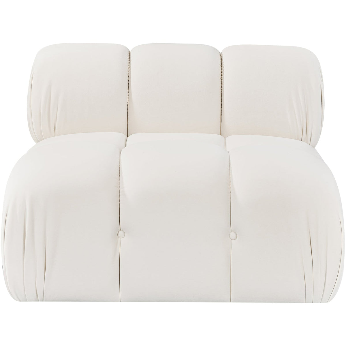 Orin Cream Velvet Performance Fabric Upholstered Modular Chair