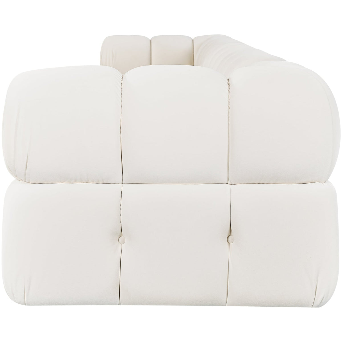Orin Cream Velvet Performance Fabric Upholstered 5 Piece Modular Sofa