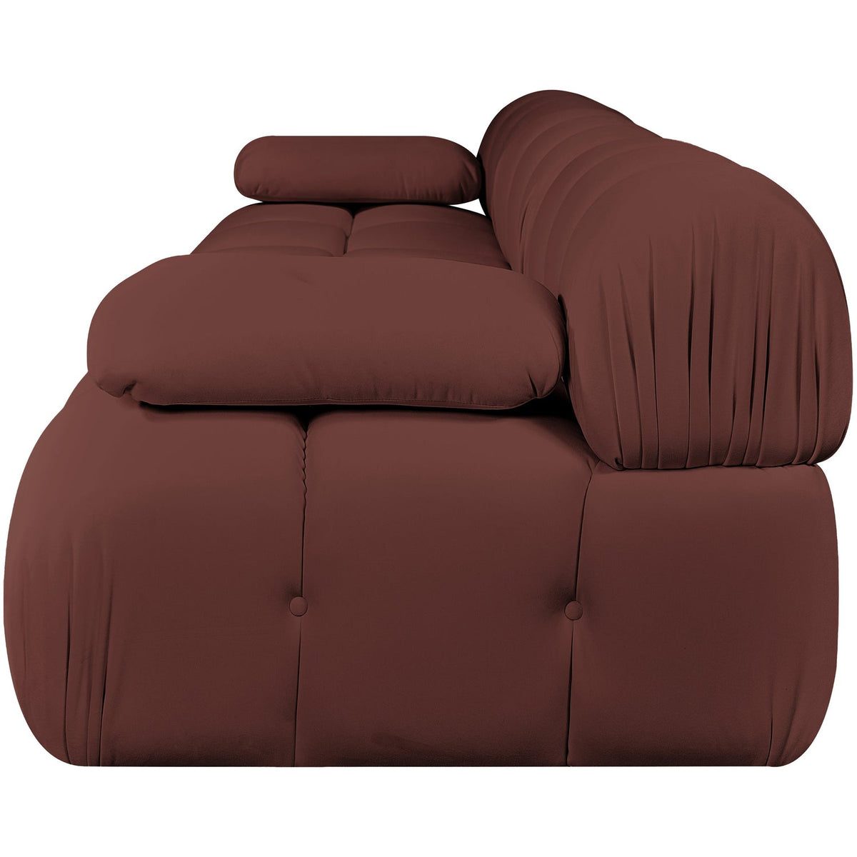 Orin Rose Velvet Performance Fabric Upholstered 3 Piece Modular Sofa