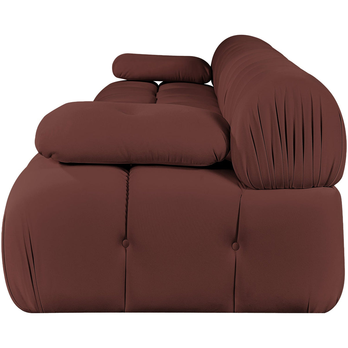 Orin Rose Velvet Performance Fabric Upholstered 4 Piece Modular Sofa