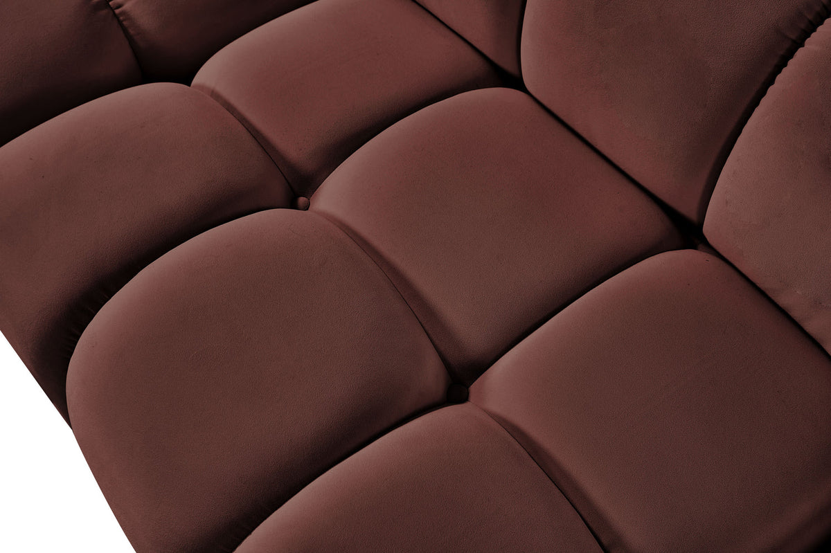 Orin Rose Velvet Performance Fabric Upholstered 4 Piece Modular Sectional Sofa