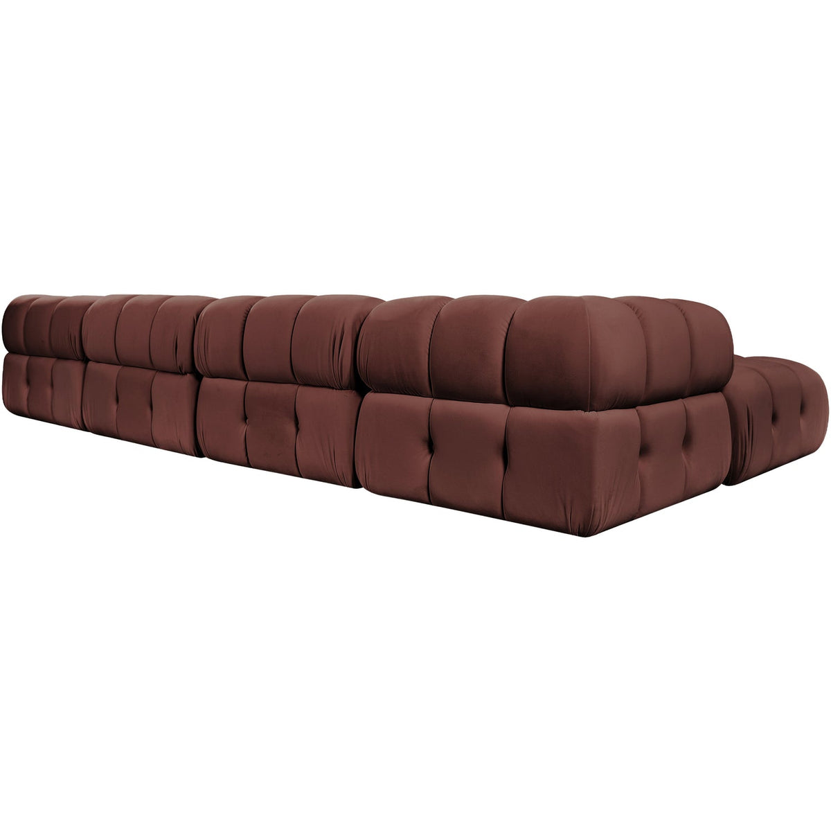 Orin Rose Velvet Performance Fabric Upholstered 6 Piece Modular Sectional Sofa
