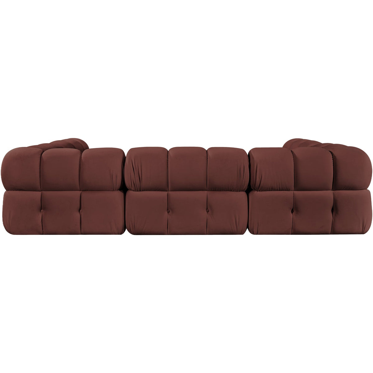 Orin Rose Velvet Performance Fabric Upholstered 6 Piece Modular Sectional Sofa