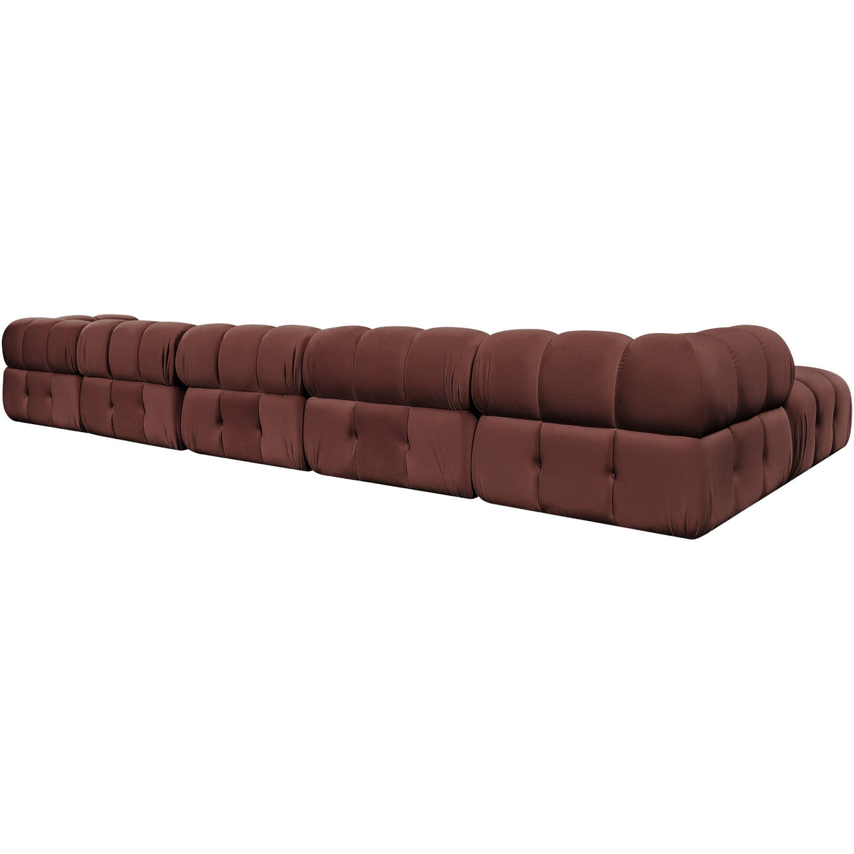Orin Rose Velvet Performance Fabric Upholstered 7 Piece Modular Sectional Sofa