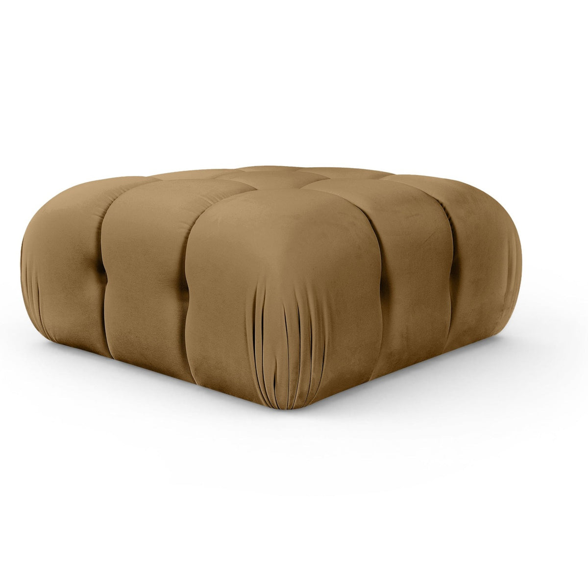 Orin Saddle Velvet Performance Fabric Upholstered Modular Ottoman in saddle velvet, 37"W, primary product view