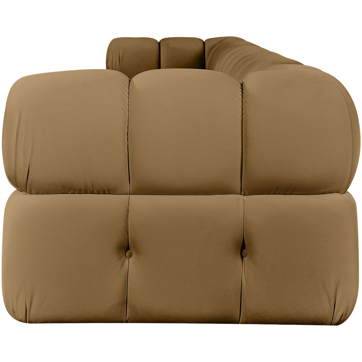 Orin Saddle Velvet Performance Fabric Upholstered 5 Piece Modular Sofa