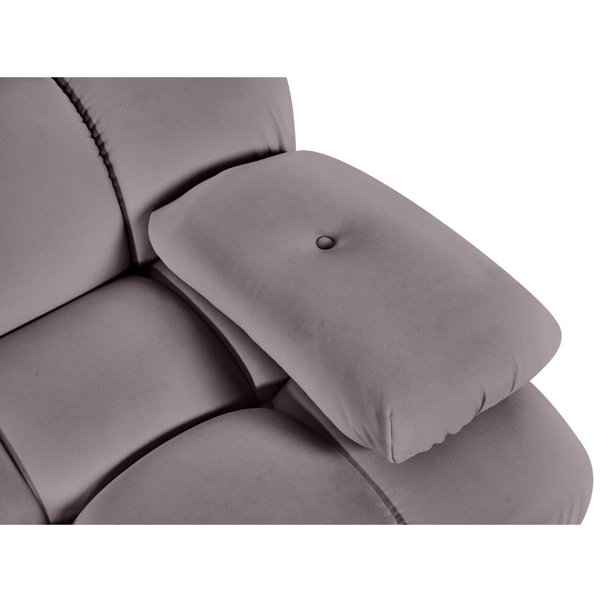 Orin Taupe Velvet Performance Fabric Upholstered 2 Piece Modular Sofa