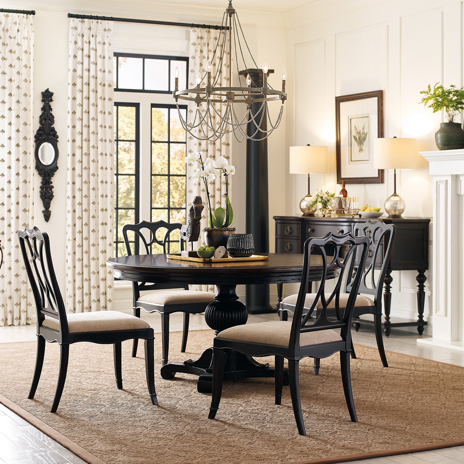 Hooker Furniture Charleston Upholstered Seat Side Chair Set of 2