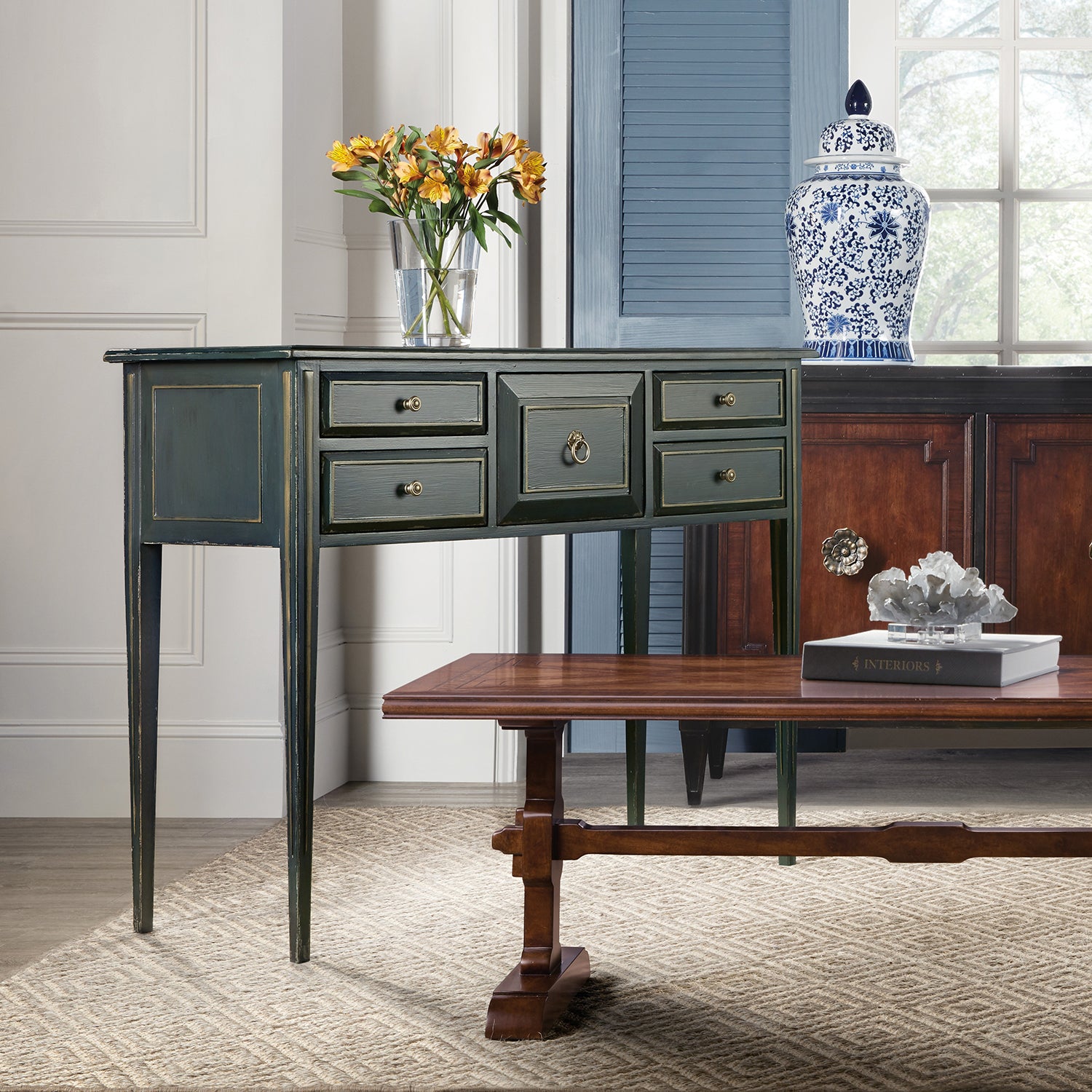 Hooker Furniture Charleston Five-Drawer Console Table