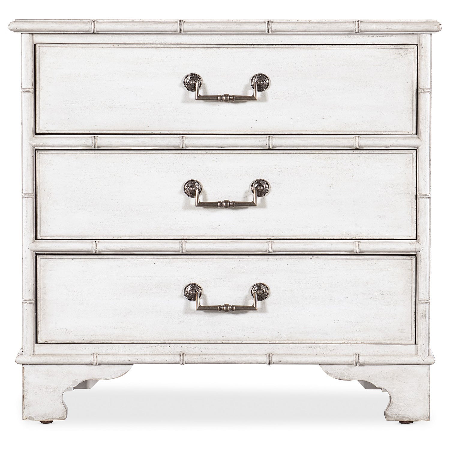 Hooker Furniture Charleston Three-Drawer White Heron Nightstand