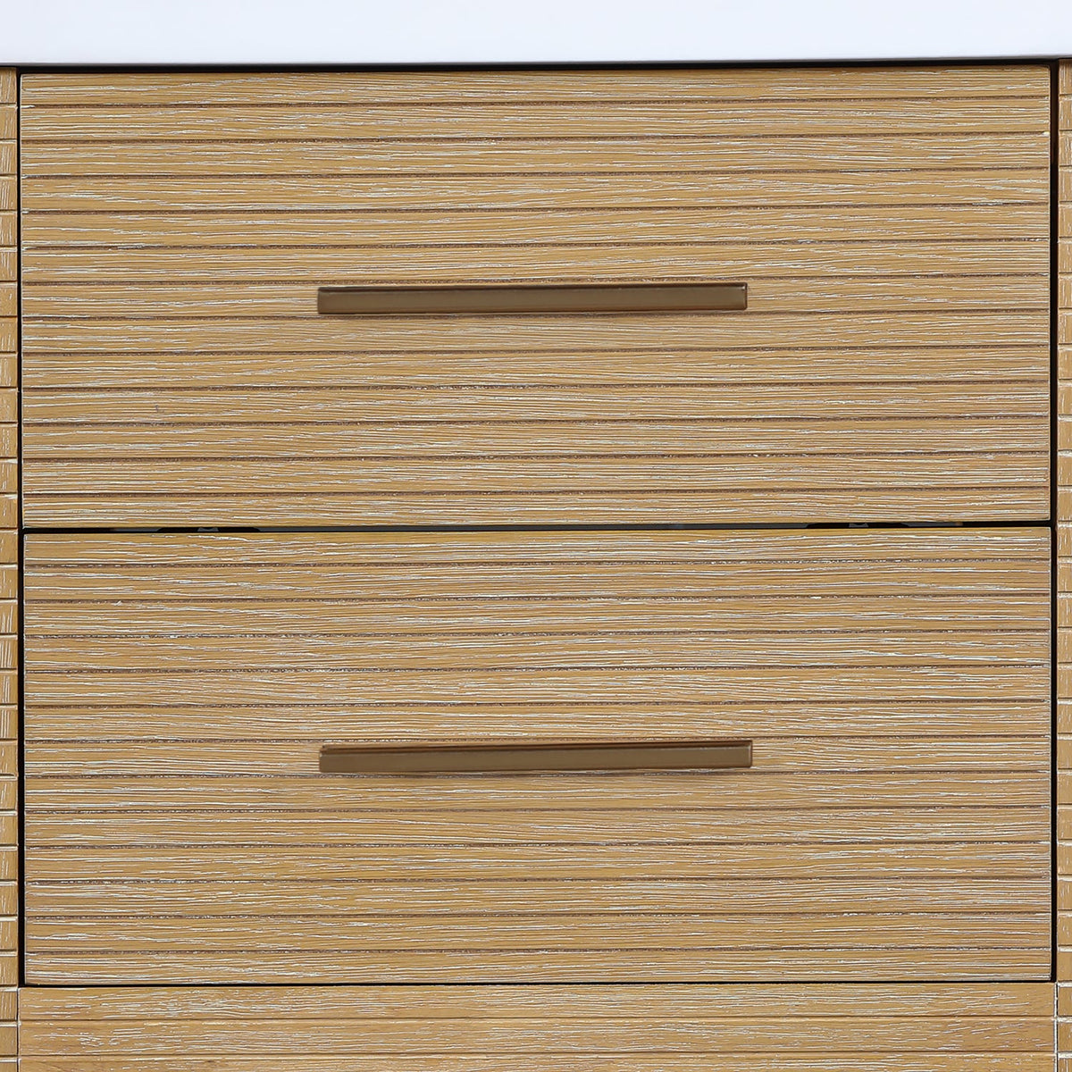 Oakwell 24in Natural Engineered Stone And Solid Wood Bathroom Vanity