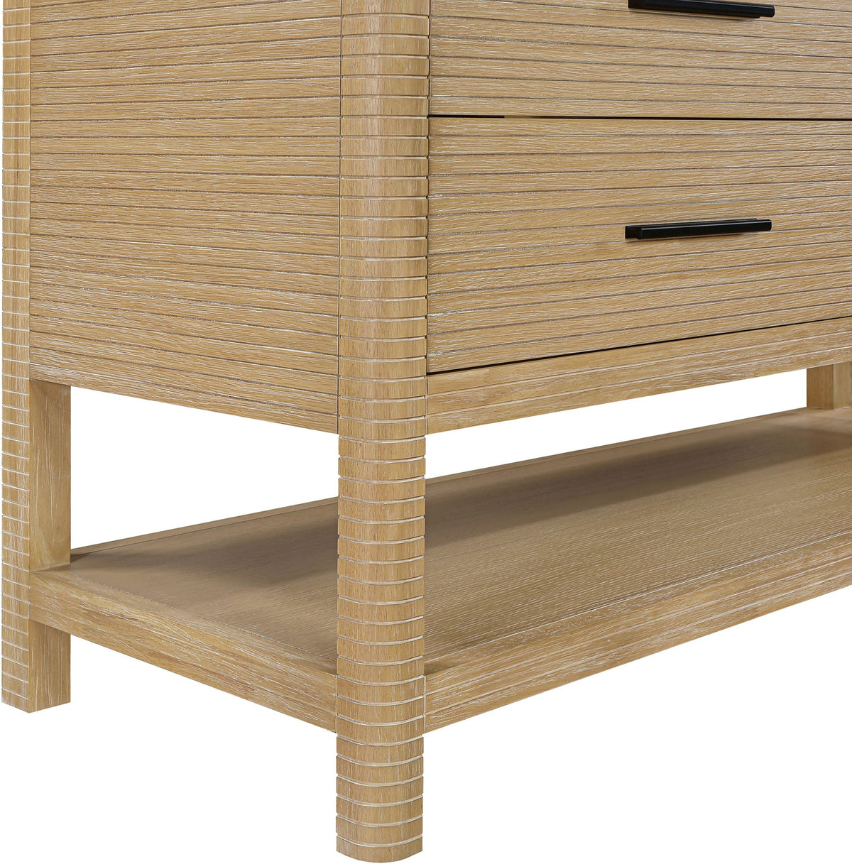 Oakwell 60in Natural Engineered Stone And Solid Wood Bathroom Vanity
