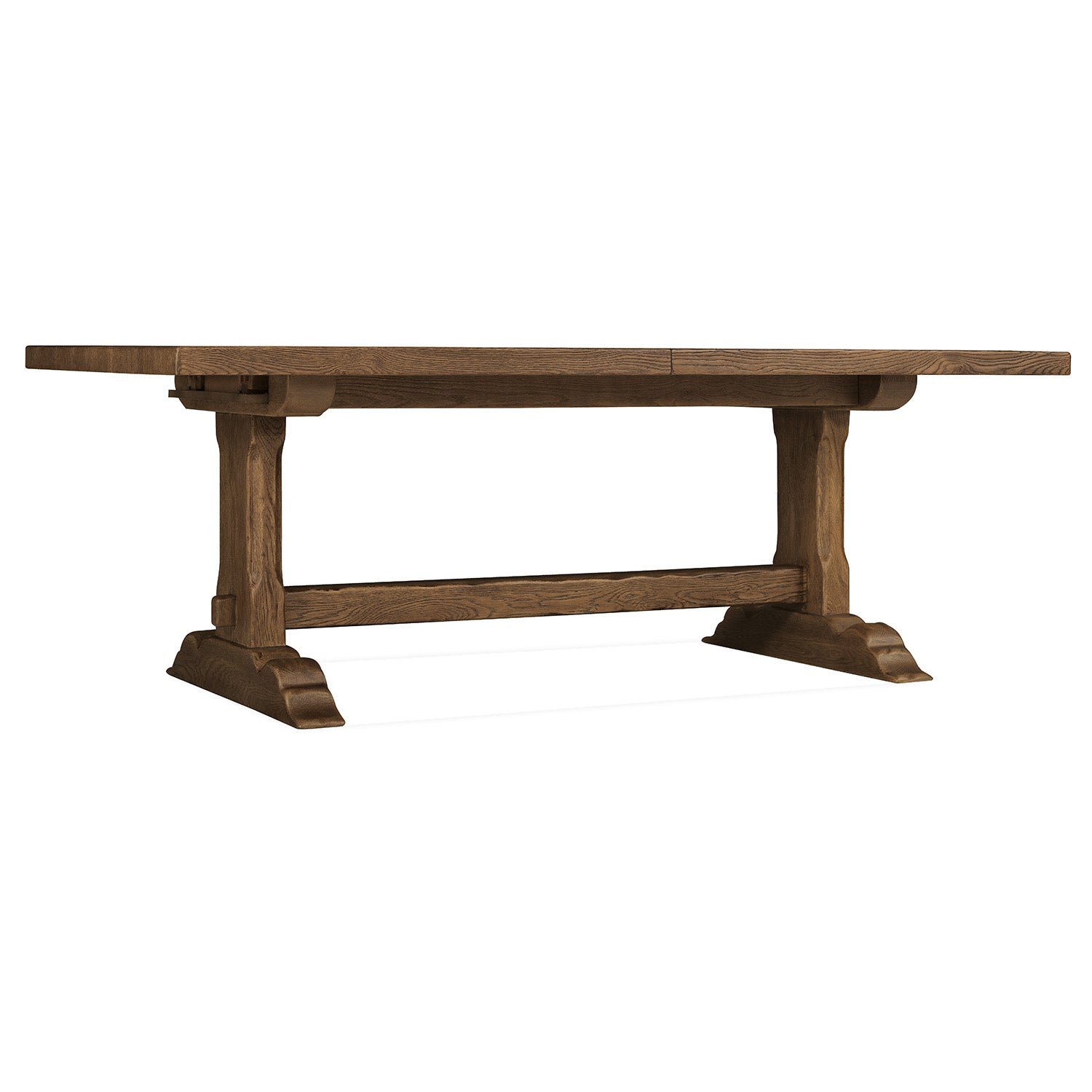 Hooker Furniture Driftwood Worn Saddle Rectangle Dining Table with Two 20-inch Leaves