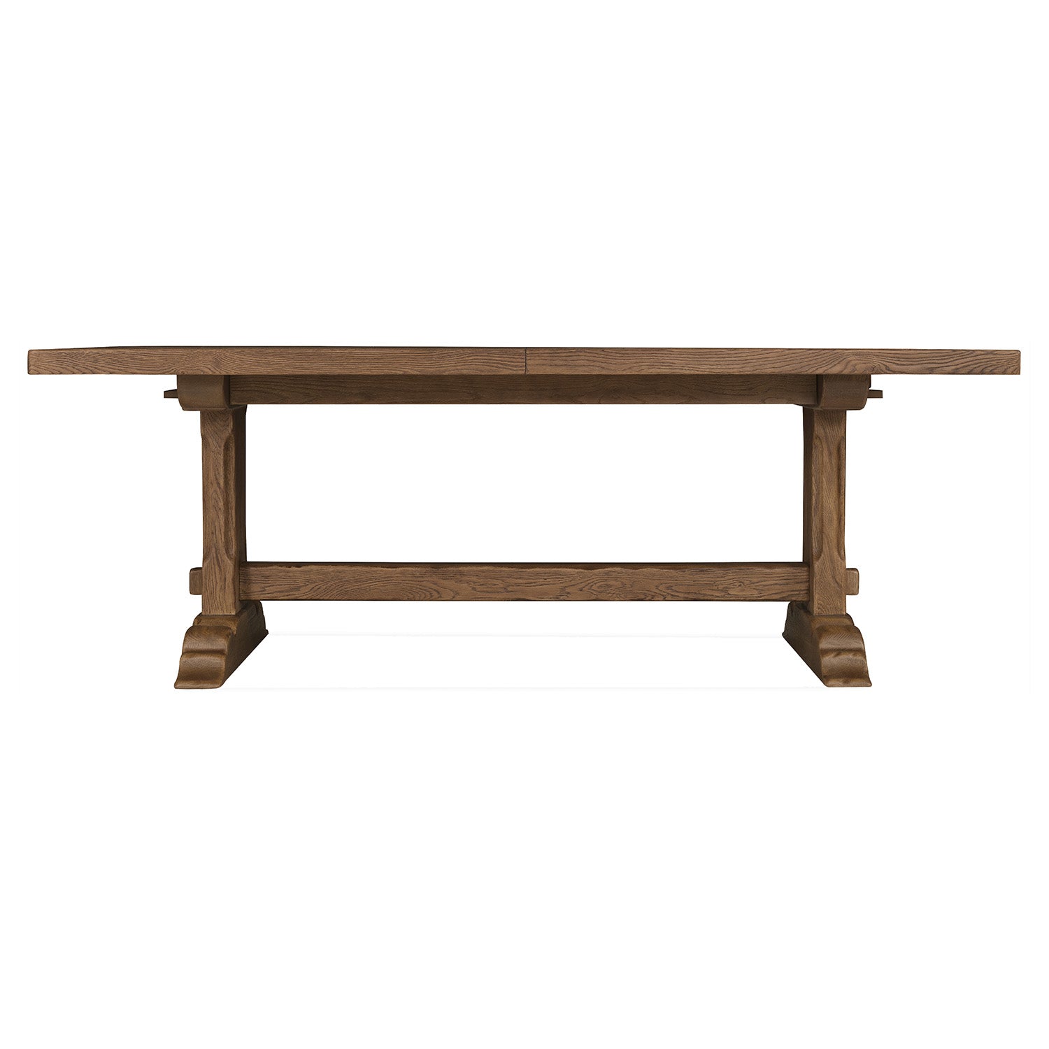 Hooker Furniture Driftwood Worn Saddle Rectangle Dining Table with Two 20-inch Leaves