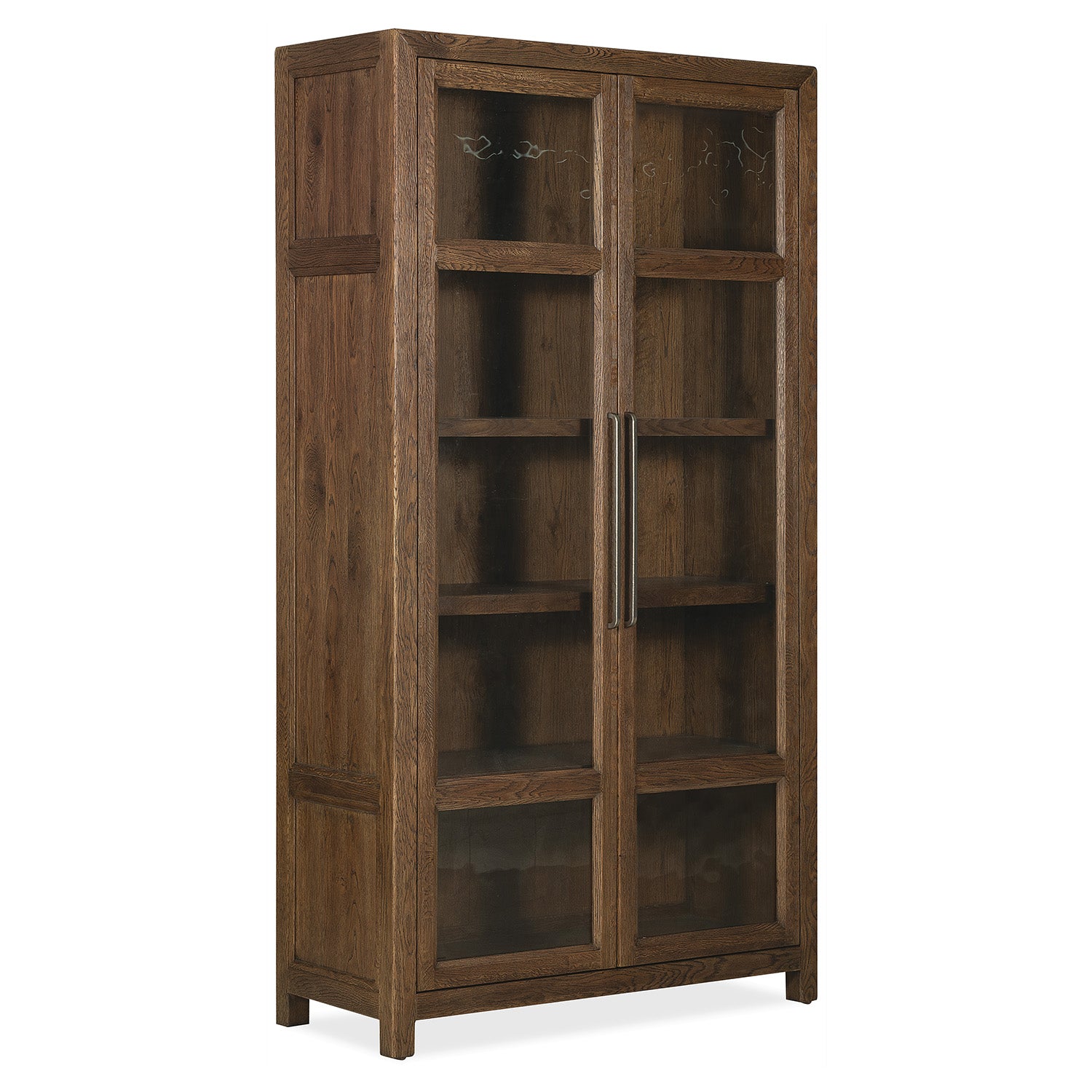 Hooker Furniture Driftwood Worn Saddle Display Cabinet