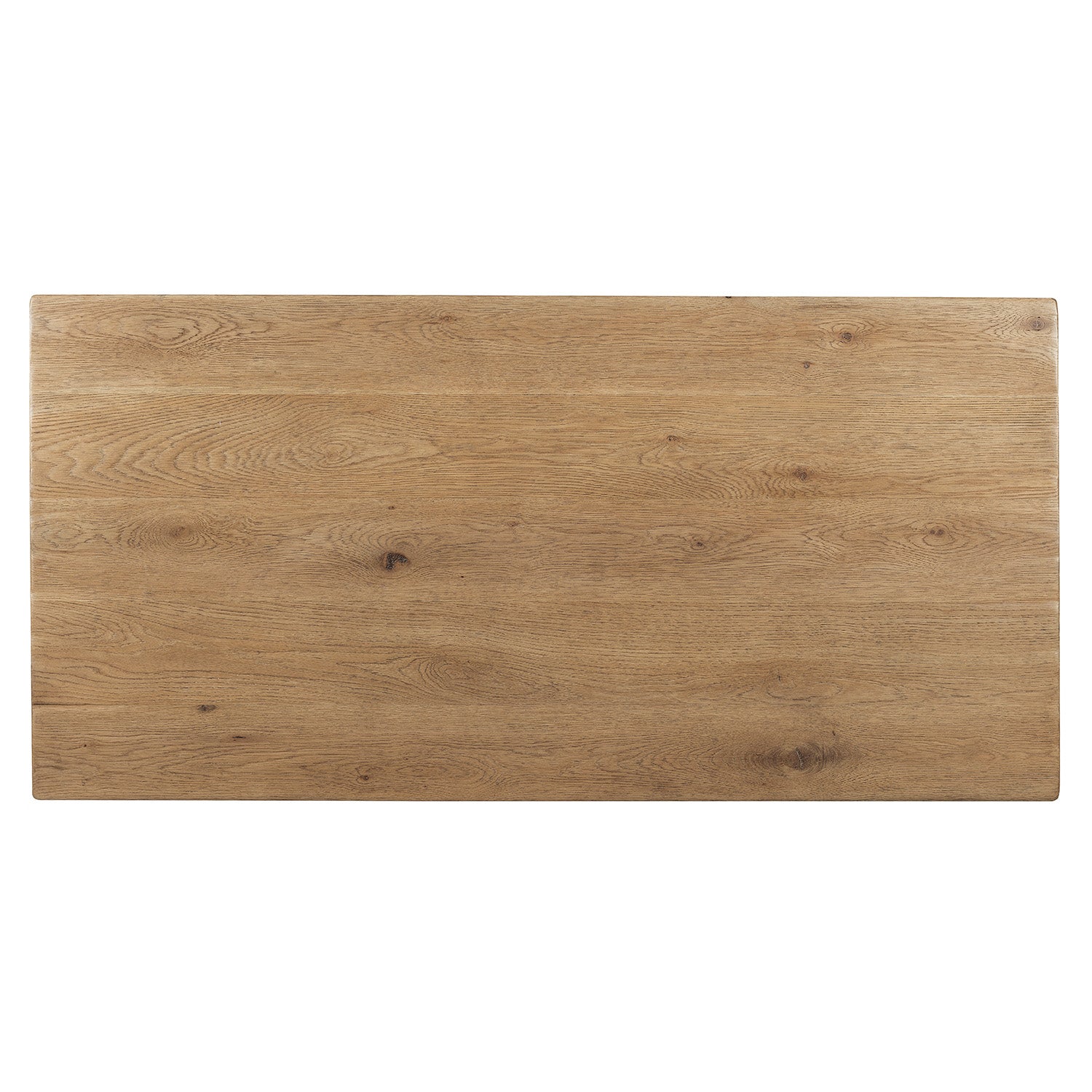 Side profile of the Driftwood Buckboard Rectangle Cocktail Table showing its silhouette and proportions