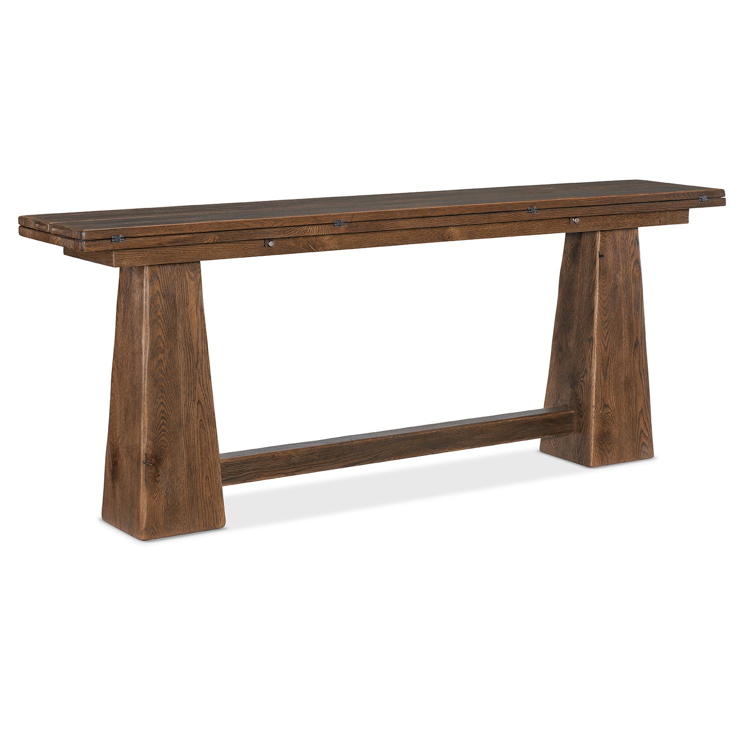 Hooker Furniture Driftwood Worn Saddle Flip-Top Console Table