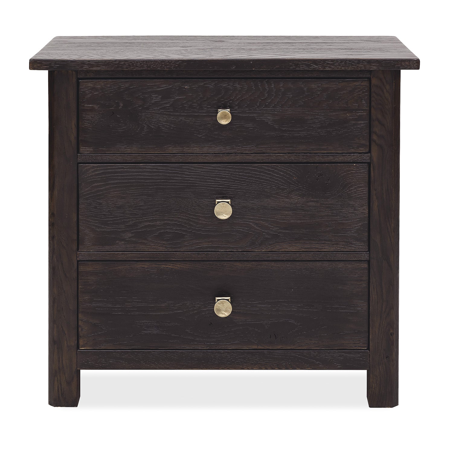 Hooker Furniture Driftwood Burnt Timber Three-Drawer Nightstand