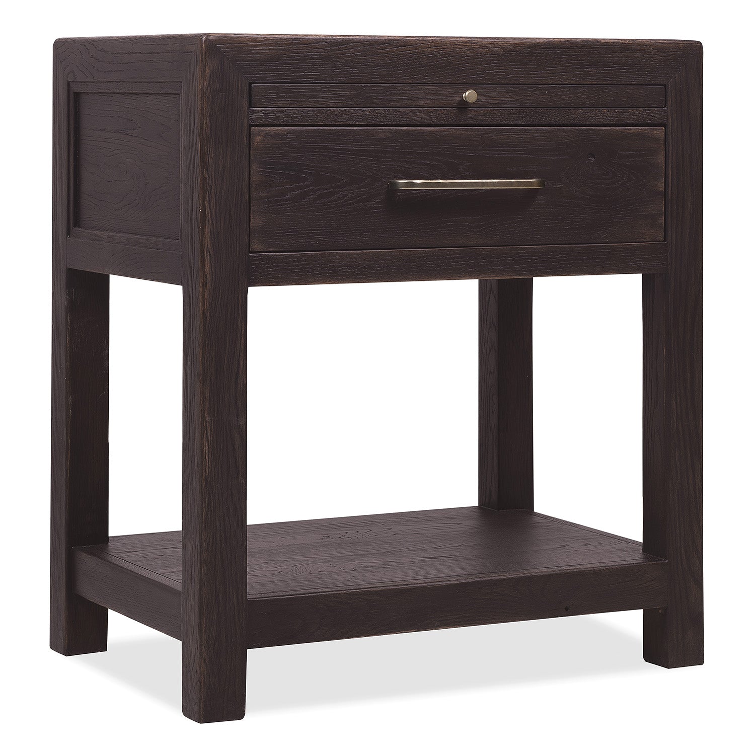 Hooker Furniture Driftwood Burnt Timber One-Drawer Nightstand
