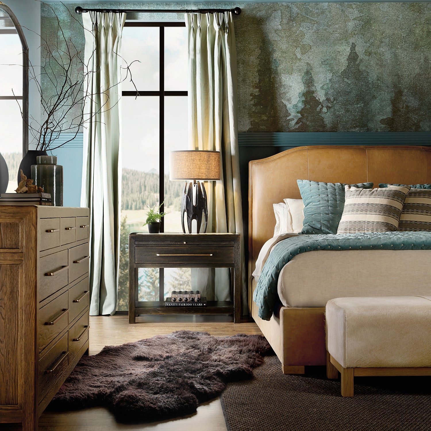 Hooker Furniture Driftwood Upholstered Bed