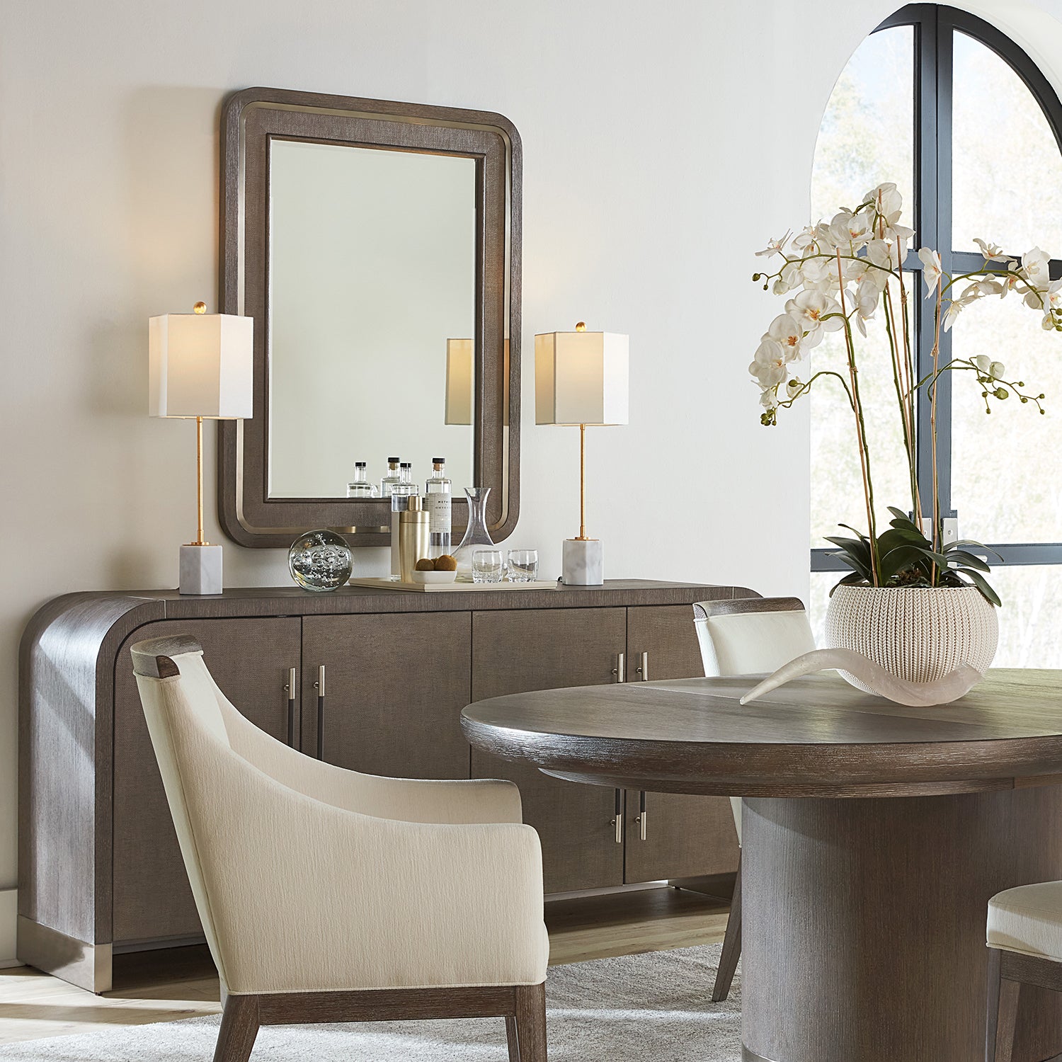 Hooker Furniture Modern Mood Raffia Landscape Mirror