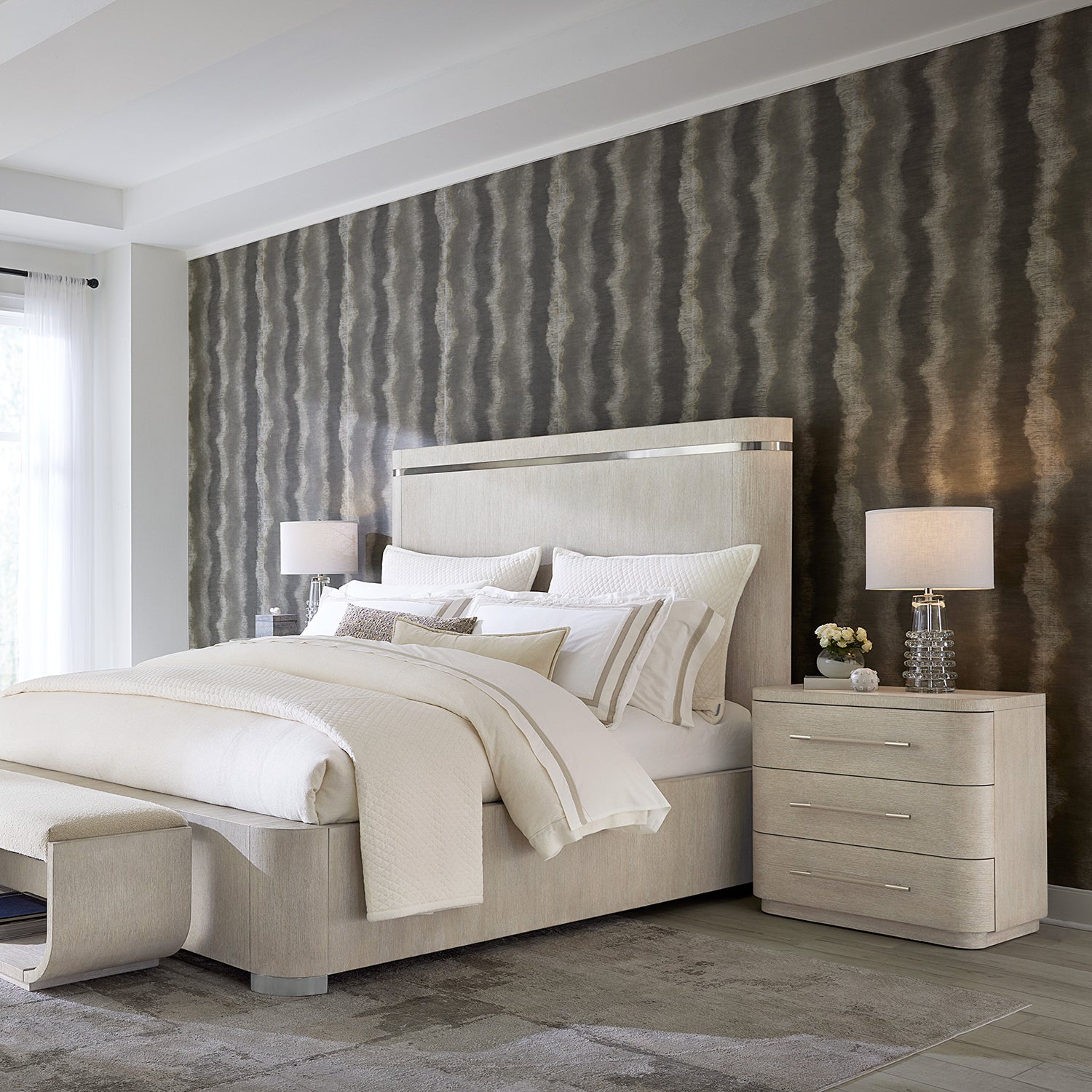 Hooker Furniture Modern Mood Three Drawer Nightstand