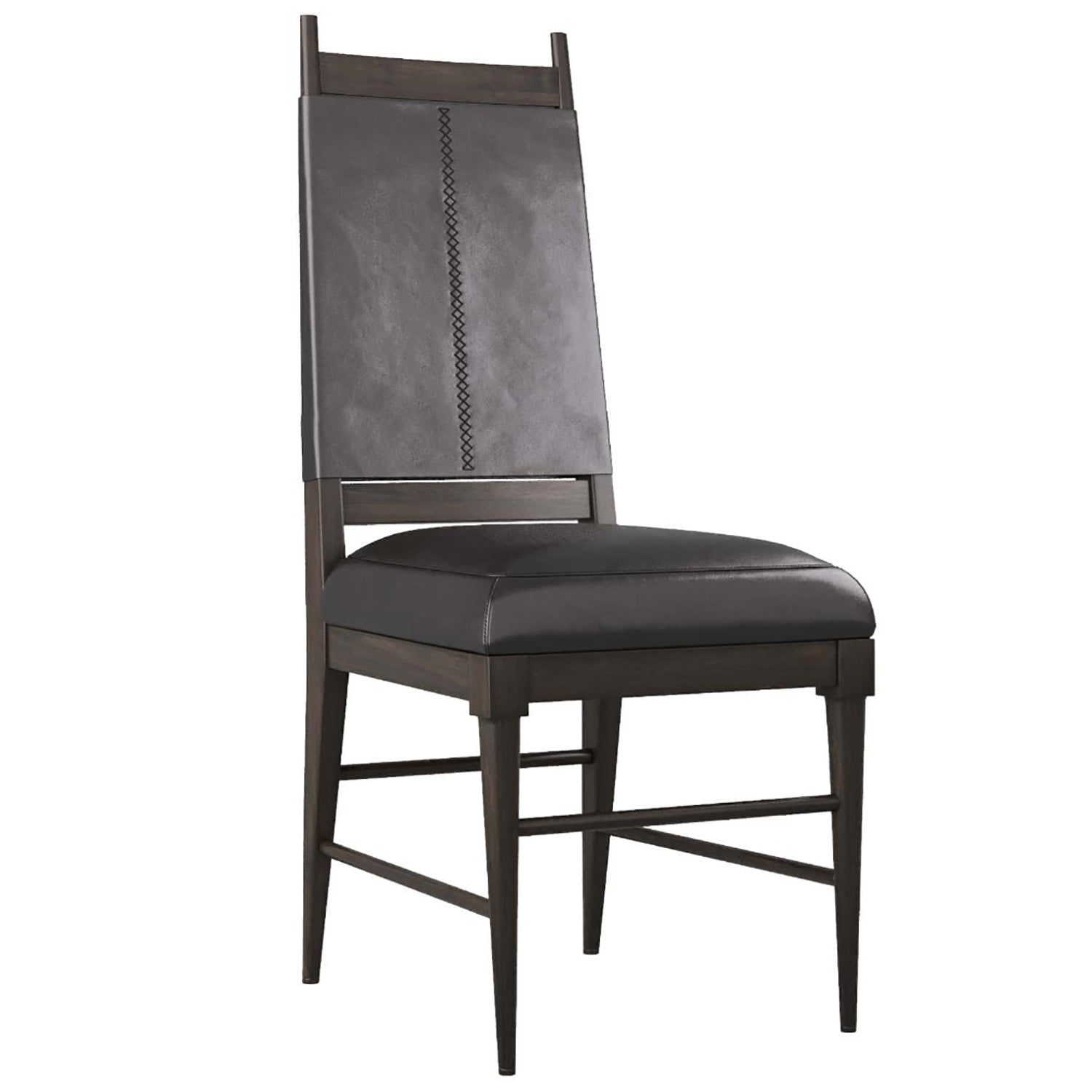 Arteriors Keegan Black Leather Chair
